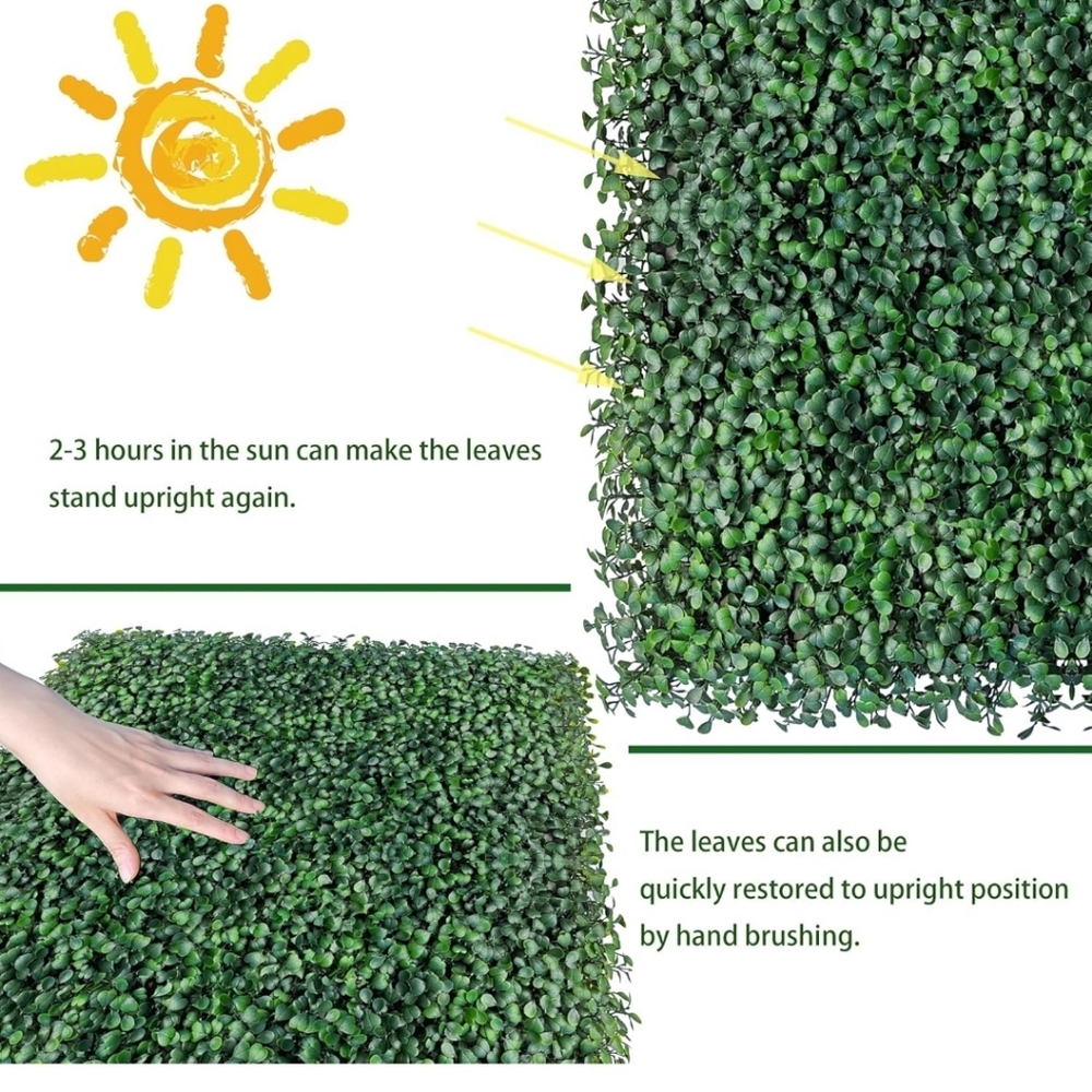 Green Artificial Boxwood Wall Panel - Home Wall Decor